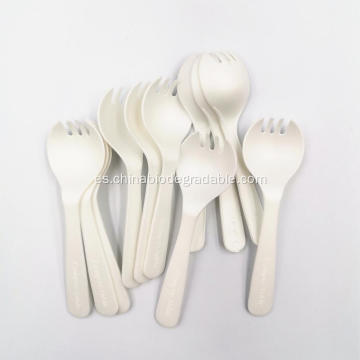 Almidón de maíz saludable 100% compostable Spork desechable